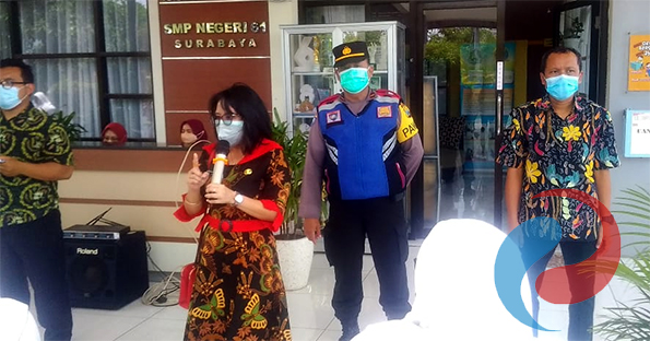 Permalink ke Antisipasi Klaster Sekolah, SMPN 61 Surabaya  Adakan Swab PCR